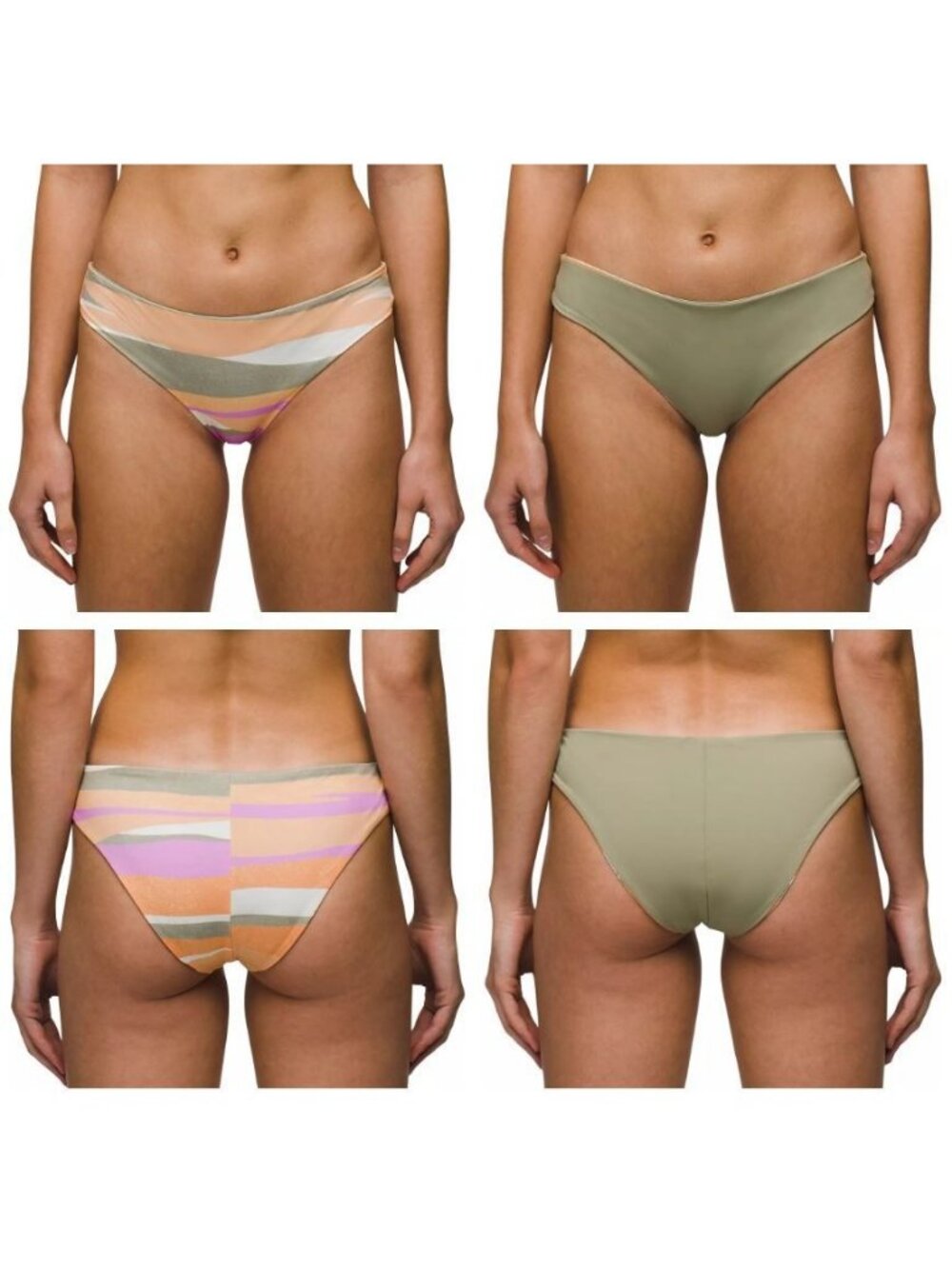 prAna Women's Gemma Reversible Swim Bikini Bottom Waves Size XL NWT